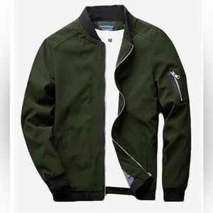 SANDBANK Shopmore Mens Slim-fit Lightweight Flight Bomber Jacket Size M.